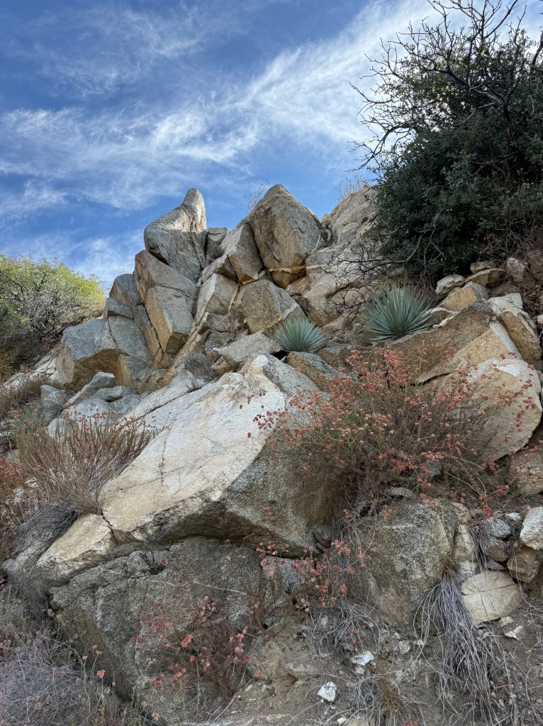 picturesque rock piling near the peak
